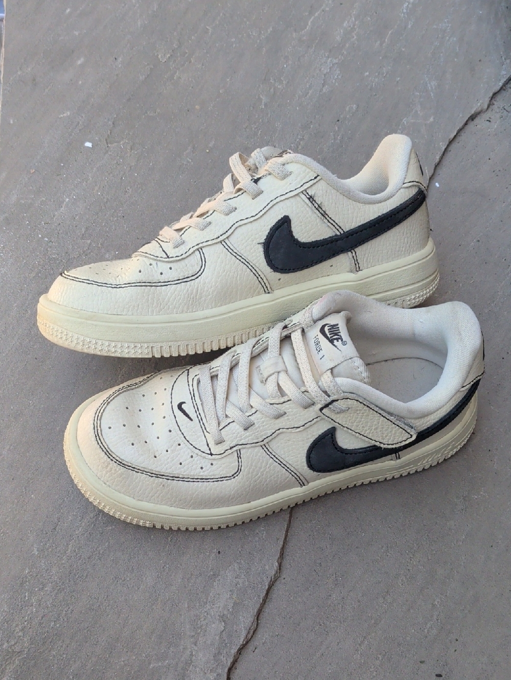 Nike Air Force 1 Cream Youth Low-Top Sneaker